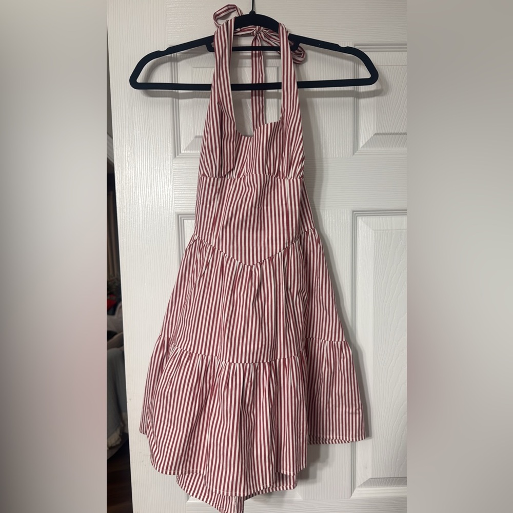 Striped Red and White Dress